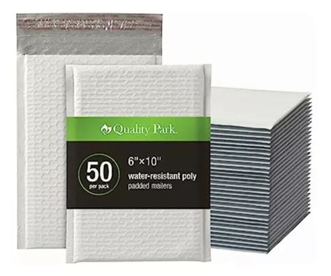 Quality Park Sobres De Burbujas De 6 X 10 Pulgadas Sobres Color Blanco