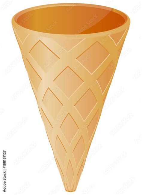 Empty ice cream cone vector image Stock Vector | Adobe Stock