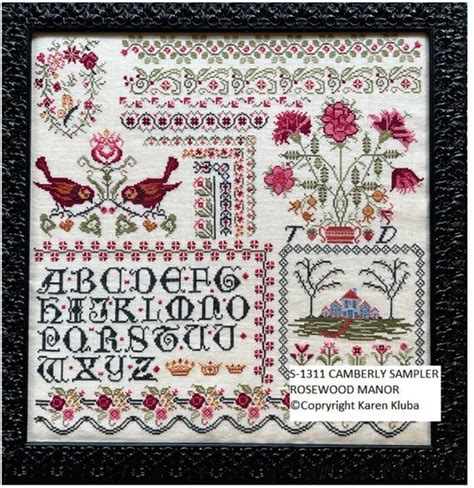 Rosewood Manor Camberly Sampler Cross Stitch Pattern Etsy