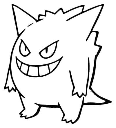 Dibujos de Gengar Pokémon para Colorear para Colorear Pintar e