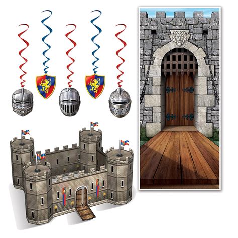 Buy Medieval Party Decorations - Knights Castle Entrance Door Cover, 3 ...