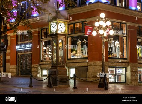 World Famous Gastown Steam Clock On Water St And Cambie St In