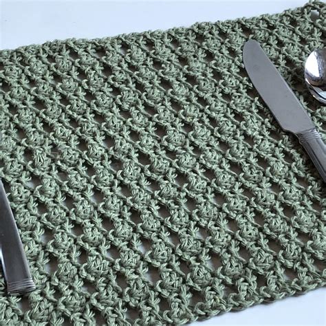 Sagebrush Placemat Coaster Set Free Crochet Pattern Ambassador Crochet