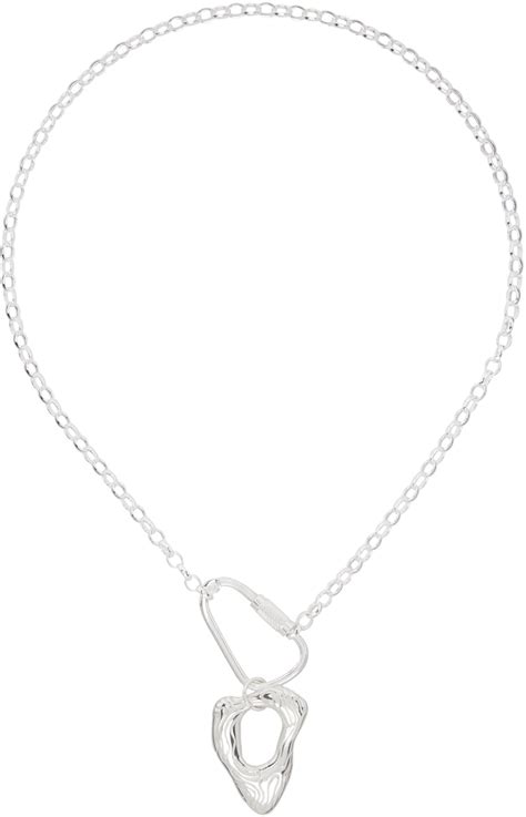 Octi Silver Island Carabiner Necklace SSENSE