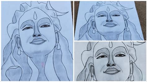 How To Draw Lord Shiva Adiyogi Sketch Step By Stepoutline Drawing