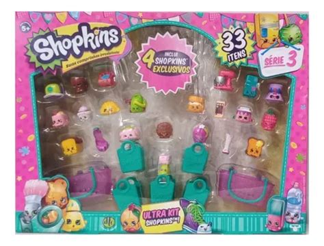 Shopkins Brinquedo - Brinquedo Shopkins - Ultra Kit Com 33 Itens - 3738 Dtc | Parcelamento ...
