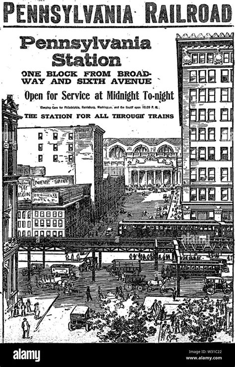 Pennsylvania Station 1910 Advert Stock Photo Alamy