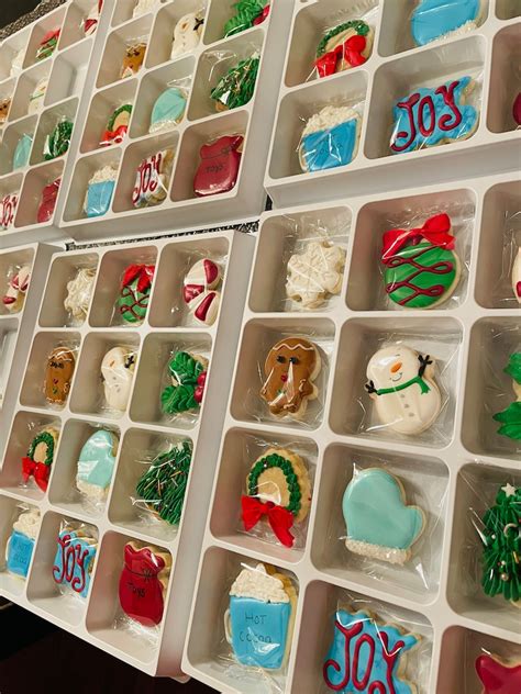 Cookie Advent Calendar Gift Box 12 Days Of Christmas Cookies Etsy