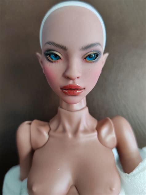 Bare Body Bjd Doll Sd Girl Tan Skin Resin Ball Jointed Eyes Face