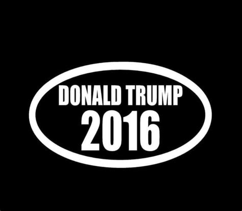 Donald Trump 2016 Oval Vinyl Decal Stickers