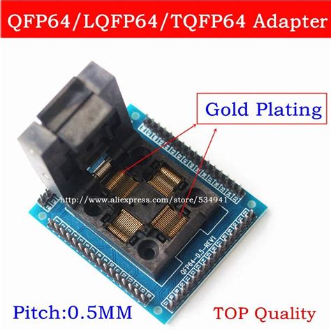 Top Quality Qfp64 Tqfp64 Lqfp64 Adapter Ic Test Socket Pitch 0 5m Chip