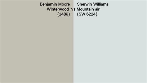 Benjamin Moore Winterwood Vs Sherwin Williams Mountain Air Sw