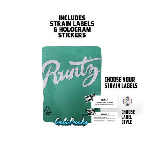 Cookies Runtz G Bag With Hologram And Strain Labels