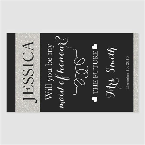 Custom Wedding Wine Bottle Label Maid Of Honor Zazzle Wedding Wine