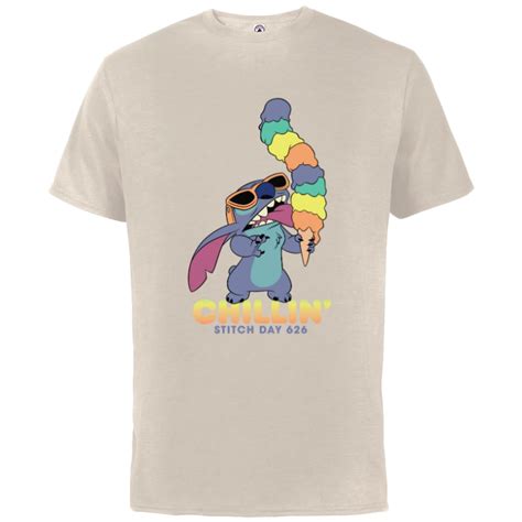 Disney Lilo And Stitch Ice Cream Chillin Short Sleeve Cotton T Shirt