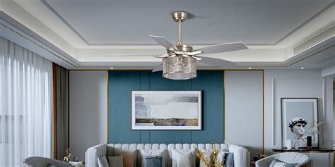 52 inch Ceiling Fan with Light and Remote Control Brushed Nickel