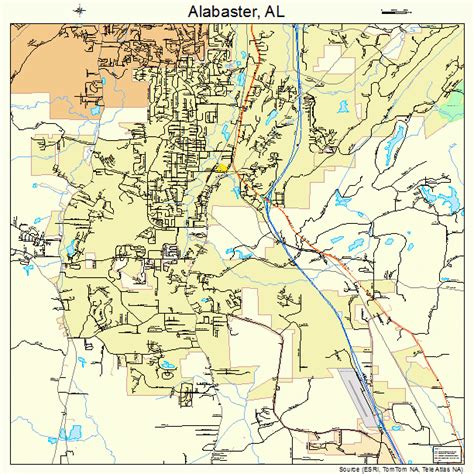 Alabaster Alabama Street Map 0100820