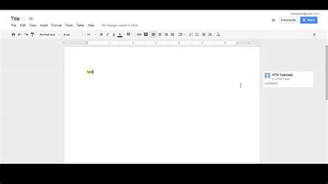 Google Documents Tutorial Youtube