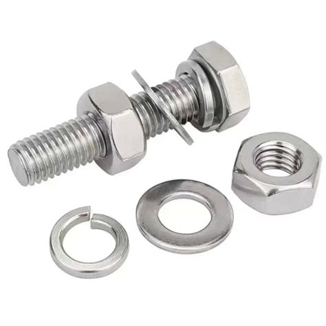 Stainless Steel Hex Head Bolt With Nut And Washer Din933 M6 M8 M10