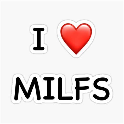 I Love Milfs Sticker For Sale By Almstthere4 Redbubble