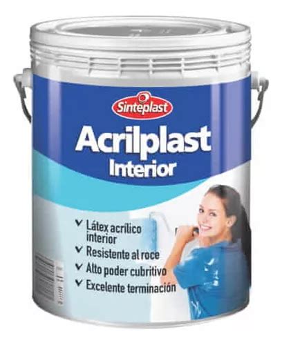 Pintura Latex Acrilplast Interior Mate 1 Lts Sinteplast Mm