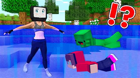 First Date Jj And Mikey With Tv Woman In Minecraft Challenge Maizen