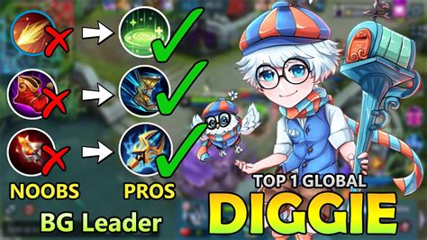 DIGGIE BEST BUILD TOP 1 GLOBAL DIGGIE MOBILE LEGENDS YouTube