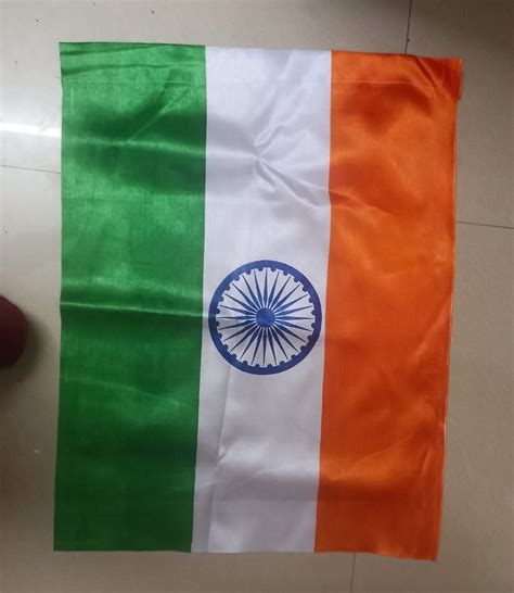 Flying Polyester Satin National India Flag Size At Rs Piece