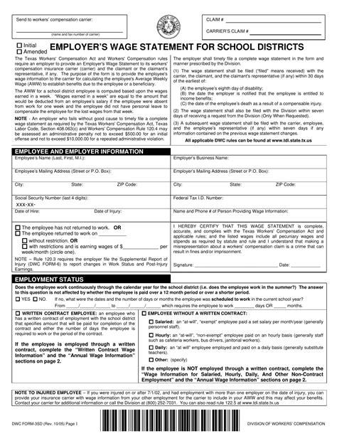 Dwc Form 3Sd Fill Out Printable PDF Forms Online