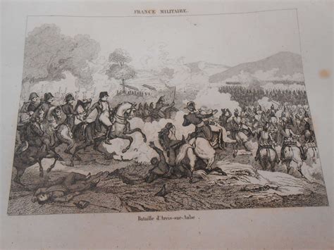 1836 Steel Engraving 1814 Battle Of Arcis Sur Aube Napoleonic War