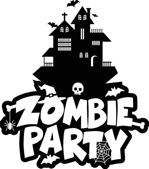 Zombie Party typography design vector 13303900 Vector Art at Vecteezy