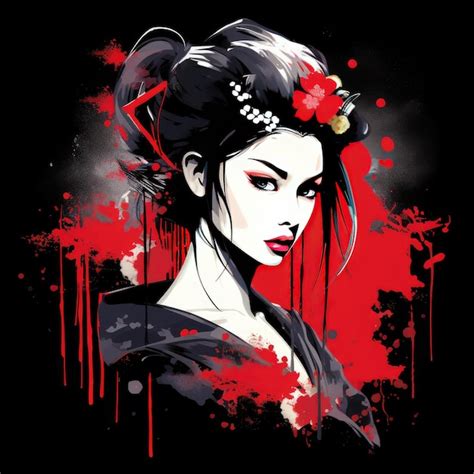 Japanese Samurai Geisha Wallpaper