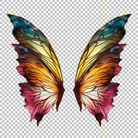 Premium Psd Graceful Butterfly Wings Isolated On Transparent Background