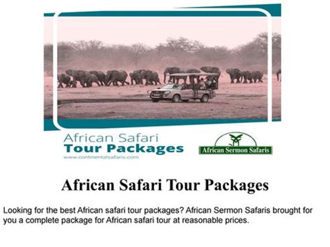 African Safari Tour Packages by African Sermon Safaris - Issuu