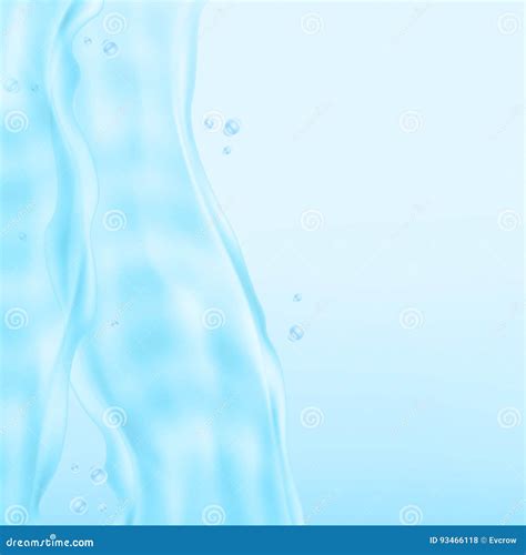 Spritzen Des Blauen Wassers Vektor Abbildung Illustration Von