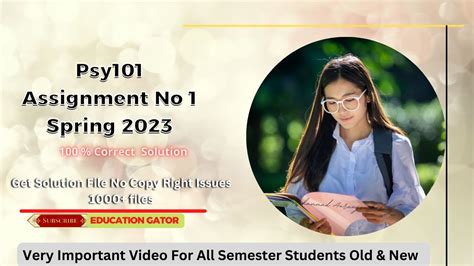 Psy Assignment Solution Psy Assignment Solution Spring