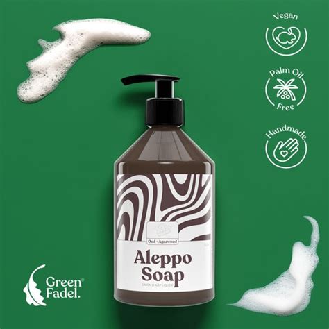 Green Fadel Vloeibare Aleppo Zeep Oudh Bakhoor Sandalwood Warme