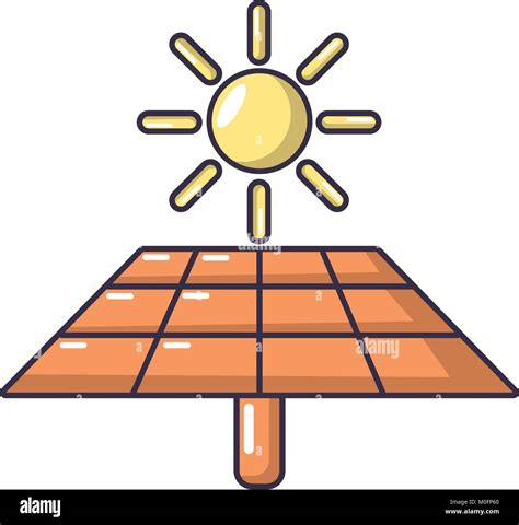 Icono de la energía solar el estilo de dibujos animados Imagen Vector