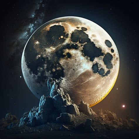 Download Ai Generated Moon Sky Royalty Free Stock Illustration Image