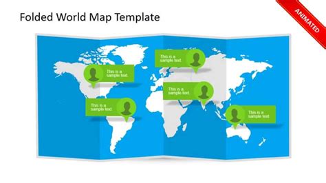 Animated 3d Folded World Map Powerpoint Template Youtube