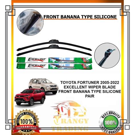 Toyota Fortuner 2005 To 2023 EXCELLABS Front Rear Wiper Blade All