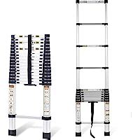 Sogesfurniture 12 5ft Aluminum Telescoping Ladder Extendable