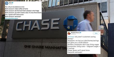 Chase Bank Criticised For Tweet That Appeared To Mock Struggling