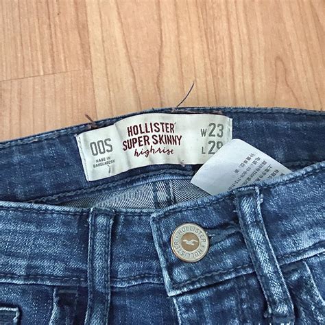 hollister super skinny jeans high rise size 00S 23W... - Depop