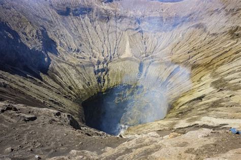 Mount Bromo Active Volcano Crater View Stock Image - Image of natural ...