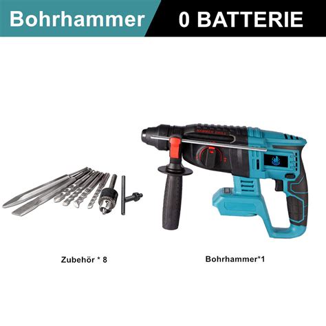 Multifunktion 1000RPM Akku Bohrhammer Hammer Drill Bohrmaschine Für 18V