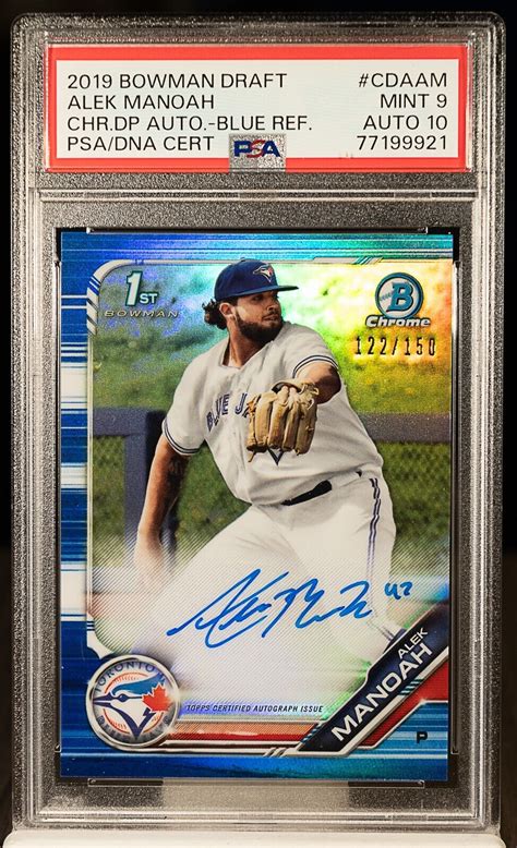 Alek Manoah Bowman Chrome Blue Refractor Rc Psa