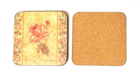 Antique Roses Linen Pimpernel Coasters