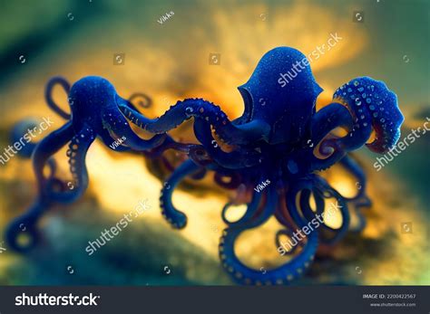 Octopus Sea Octopus Deep Ocean Stock Photo 2200422567 | Shutterstock