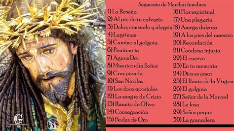 Programa de marchas fúnebres dedicado a Jesús de la Merced caminando